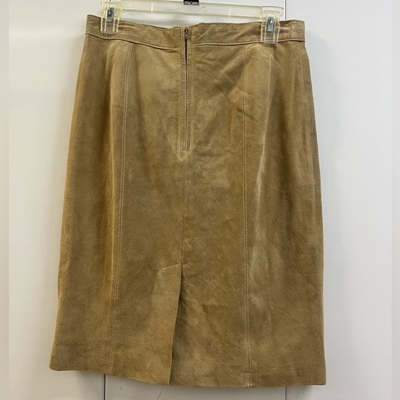 Like New Boston Proper Genuine Leather Midi Pencil Skirt - Picture 2 of 3